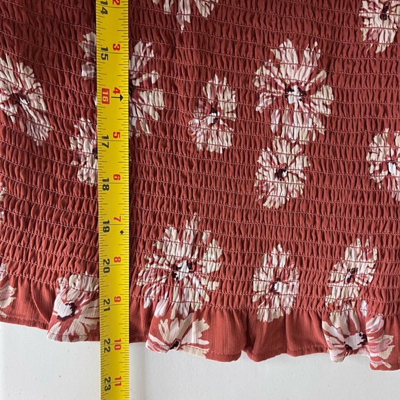 Madewell Georgette Lucie Sz XL Boho Smocked Floral Bloomcore Puff Sleeve Blouse - Picture 7 of 13